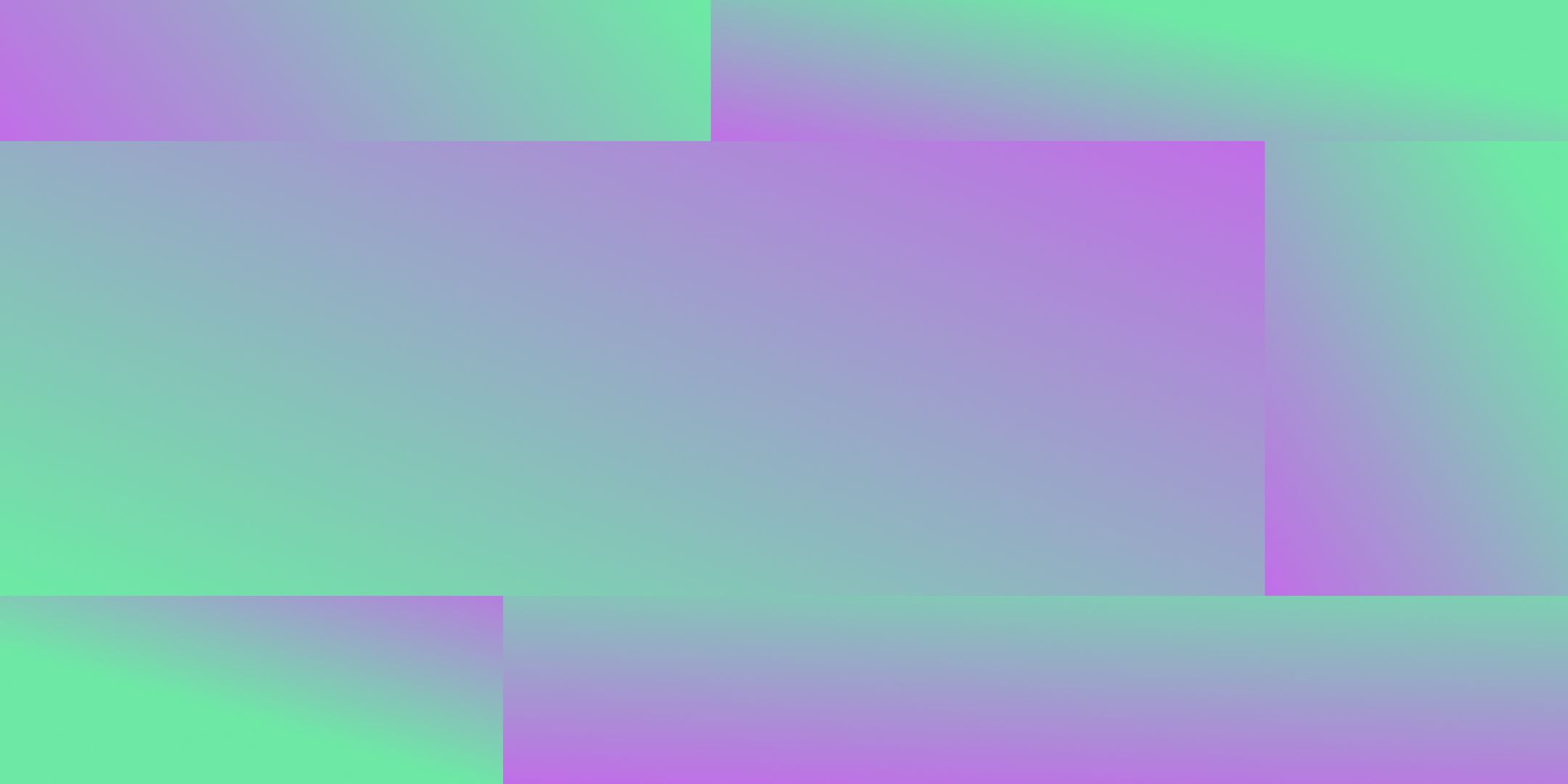A digital abstract image featuring overlapping rectangles with soft gradients of purple, green, and blue tones blending together.